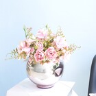 Arranjo Artificial De Rosas No Vaso Rose Gold | Formosinha